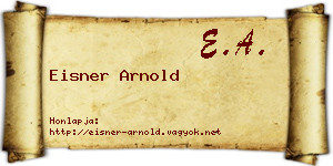 Eisner Arnold névjegykártya